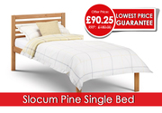 Julian Bowen Slocum Pine Single Bed : £91.25 | Furniture Direct UK