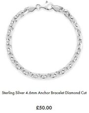 Silver Anchor Bracelet