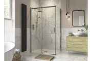 Roma8 Premium Semi Framed Sliding Shower Door with Optional Panel - MU